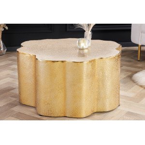 SECTION design fém dohányzóasztal - arany INVICTA