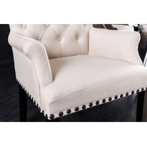 CASTLE DELUXE elegáns karfás szék - beige