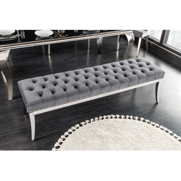 MODERN BAROCK luxus ülőpad - szürke - 165cm MODERN BAROCK luxus ülőpad - szürke - 165cm