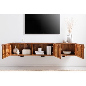 SCORPION design mangófa fali TV-szekrény - 160cm - barna INVICTA