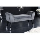 JEWEL bársony pad 90 cm – szürke / fekete