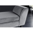JEWEL bársony pad 90 cm – szürke / fekete