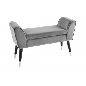 JEWEL bársony pad 90 cm – szürke / fekete INVICTA
