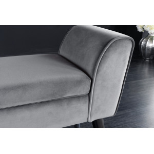 JEWEL bársony pad 90 cm – szürke / fekete