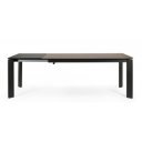 OMINA design bővíthető kerámia étkezőasztal - 140-200/160-220cm - szürke/fekete