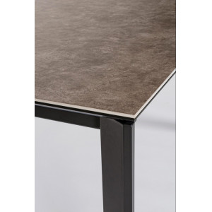 OMINA design bővíthető kerámia étkezőasztal - 140-200/160-220cm - szürke/fekete