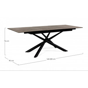 SEYFERT design bővíthető kerámia étkezőasztal - 160-220cm