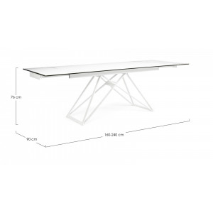QUASAR design bővíthető kerámia étkezőasztal - 160-240cm