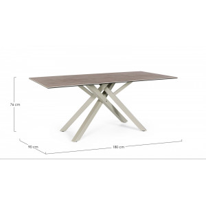 SEAN design kerámia étkezőasztal - 180cm - taupe