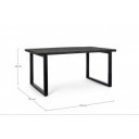 HASTINGS-II modern mangófa étkezőasztal - 160/200cm