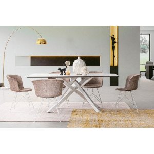 SEAN design kerámia étkezőasztal - 180cm - fehér BIZZOTTO
