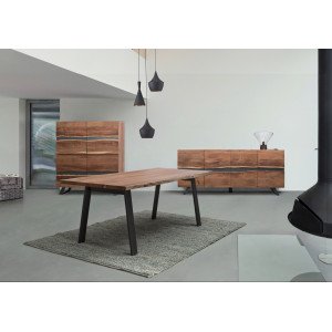 MARONE modern akácfa étkezőasztal - 160/200cm BIZZOTTO