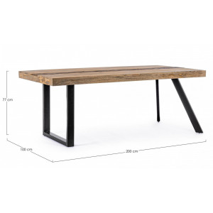 MANCHESTER modern mangófa étkezőasztal - 160/200cm