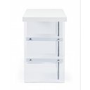 LOMANTE modern üveg íróasztal - tölgy/fehér