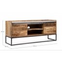 LAMBETH modern mangófa TV-szekrény - 145cm