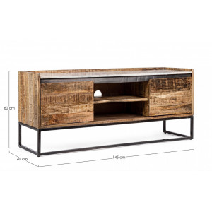 LAMBETH modern mangófa TV-szekrény - 145cm