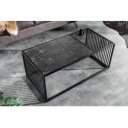 GRID dohányzóasztal 100 cm – márványhatás / füstüveg / fekete