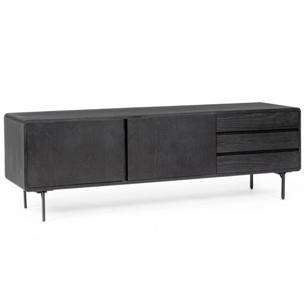 WIDALD DARK design kőris TV-szekrény - 160cm