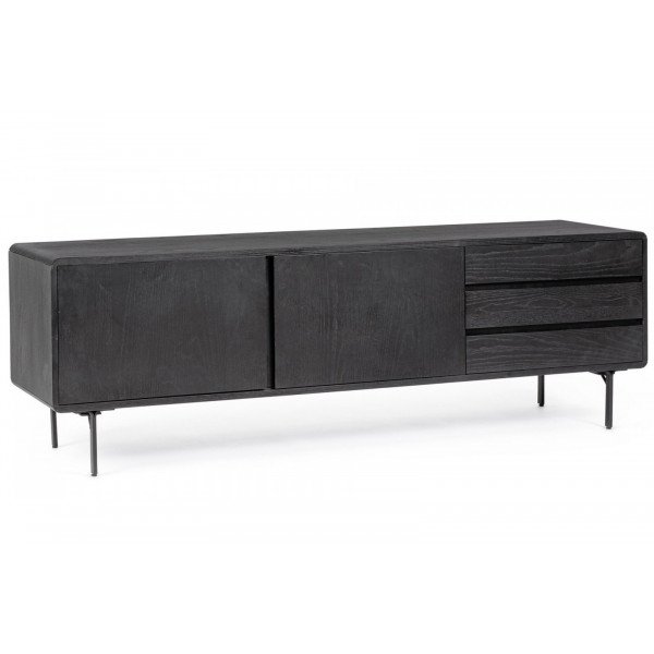 WIDALD DARK design kőris TV-szekrény - 160cm