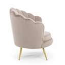 TULPE modern bársony fotel - szürke/mályva/kék