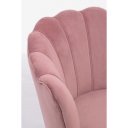 TULPE modern bársony fotel - szürke/mályva/kék