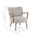 MORITZ design boucle fotel - szürke