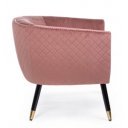 KENSYL design bársony fotel - mályva/beige