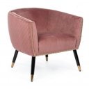 KENSYL design bársony fotel - mályva/beige