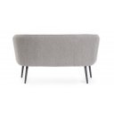 VANELLE design boucle kanapé - 126cm- szürke/fehér