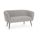 VANELLE design boucle kanapé - 126cm- szürke/fehér