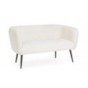 VANELLE design boucle kanapé - 126cm- szürke/fehér