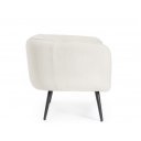 VANELLE design boucle kanapé - 126cm- szürke/fehér