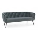 VANELLE design bársony kanapé - 175cm - szürke/kék