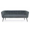 VANELLE design bársony kanapé - 175cm - szürke/kék