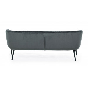 VANELLE design bársony kanapé - 175cm - szürke/kék