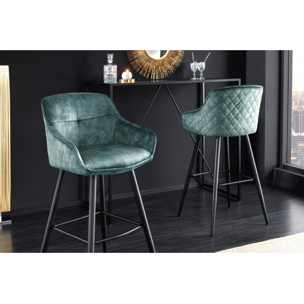 EUPHORIA design bársony bárszék - türkiz