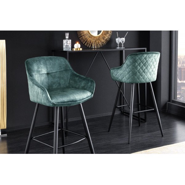 EUPHORIA design bársony bárszék - türkiz