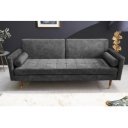 TAILOR mikrovelúr kanapéágy 196 cm – szürke / barna