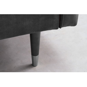 TAILOR mikrovelúr kanapéágy 196 cm – szürke / barna