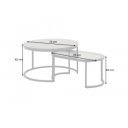 ELEGANCE design dohányzóasztal szett - fekete