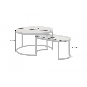 ELEGANCE design dohányzóasztal szett - fekete