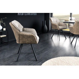 LOUNGER design szék - taupe INVICTA