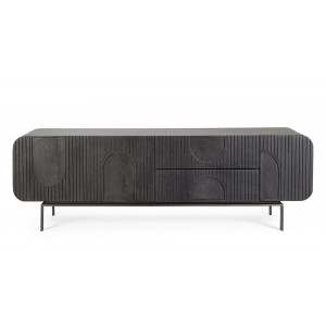 ORISSA BLACK modern mangófa TV-szekrény - 172cm BIZZOTTO