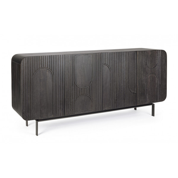 ORISSA BLACK modern mangófa komód - 180cm