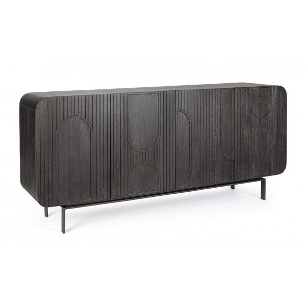 ORISSA BLACK modern mangófa komód - 180cm