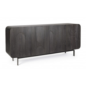 ORISSA BLACK modern mangófa komód - 180cm BIZZOTTO