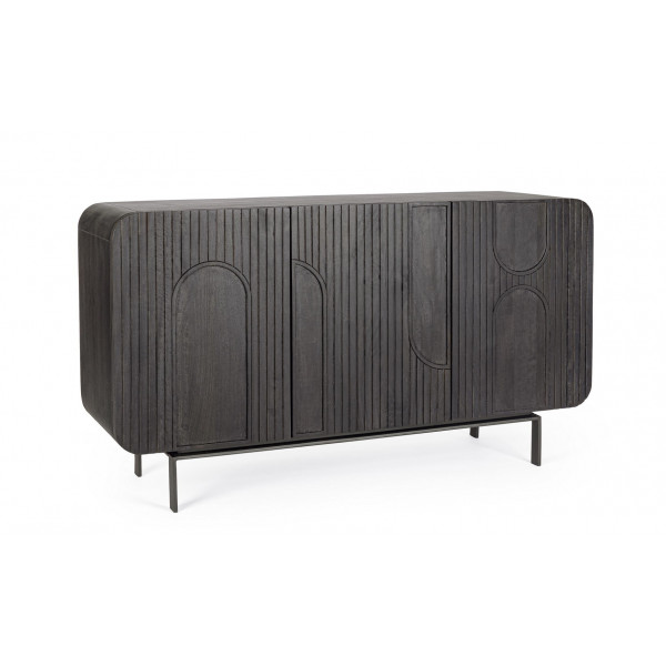 ORISSA BLACK modern mangófa komód - 145cm
