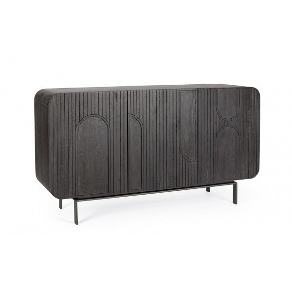 ORISSA BLACK modern mangófa komód - 145cm