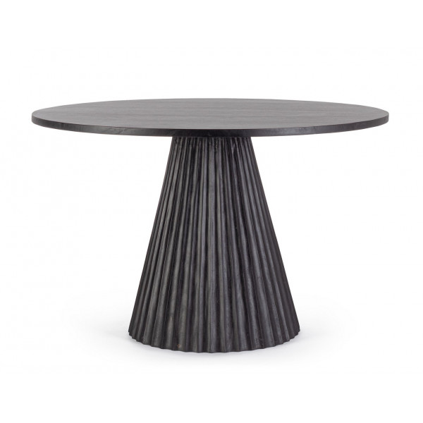 ORISSA BLACK kerek mangófa étkezőasztal - 120cm