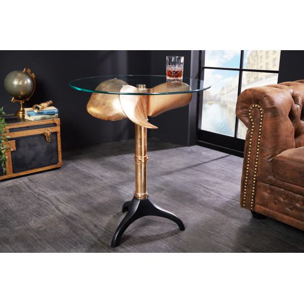 OCEAN design lerakóasztal - 73cm - arany